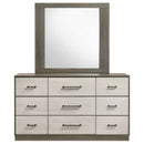 Fenwick 9-drawer Dresser with Mirror Grey Oak