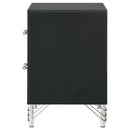Lucia 2-drawer Nightstand Bedside Table Black