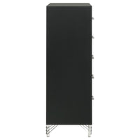 Lucia 5-drawer Bedroom Chest of Drawers Black
