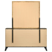 Kaywood 6-drawer Dresser and Mirror Natural Pine