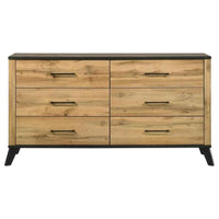 Kaywood 6-drawer Dresser Cabinet Natural Pine