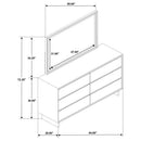 Glenwood 6-drawer Dresser and Mirror Warm Brown
