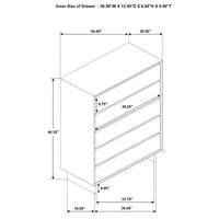 Glenwood 4-drawer Chest of Drawers Warm Brown