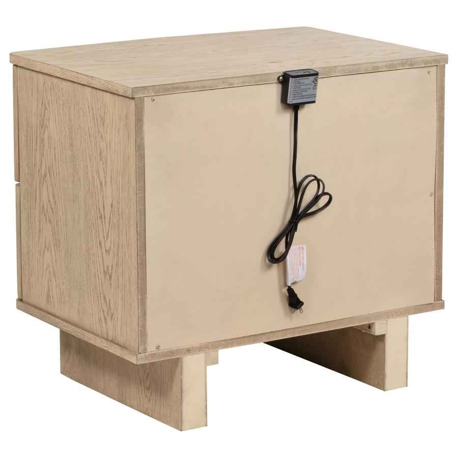 Kailani 4-piece Eastern King Bedroom Set Beige Oak