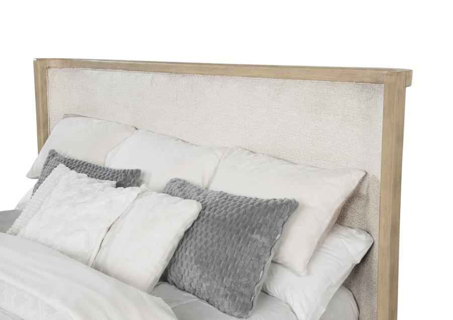 Kailani 52-inch California King Wingback Bed Beige Oak