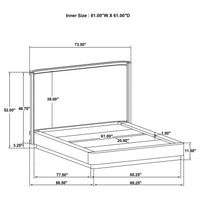 Kailani 4-piece Queen Bedroom Set Beige Oak