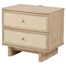 Kailani 2-drawer Nightstand Bedside Table Beige Oak