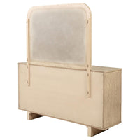 Kailani 9-drawer Dresser and Mirror Beige Oak