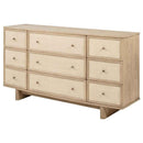 Kailani 9-drawer Dresser Cabinet Beige Oak