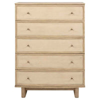 Kailani 5-drawer Bedroom Chest of Drawers Beige Oak - Home & Sleep Outlet