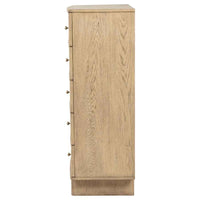 Kailani 5-drawer Bedroom Chest of Drawers Beige Oak - Home & Sleep Outlet