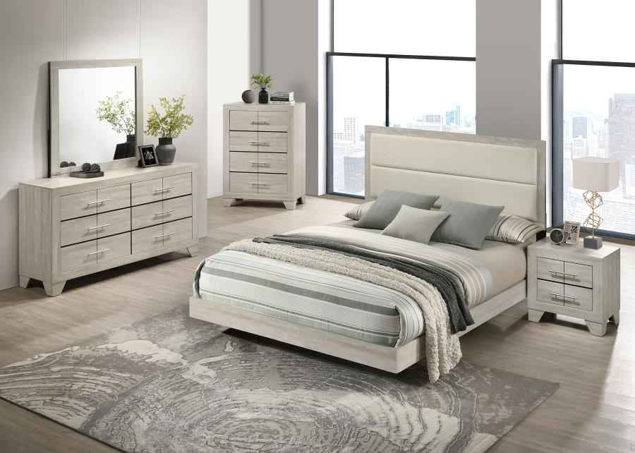 Trenton 5-piece Eastern King Bedroom Set Rustic Cream - Home & Sleep Outlet