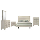 Trenton 5-piece Eastern King Bedroom Set Rustic Cream - Home & Sleep Outlet