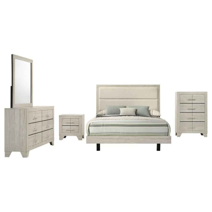 Trenton 5-piece Eastern King Bedroom Set Rustic Cream - Home & Sleep Outlet