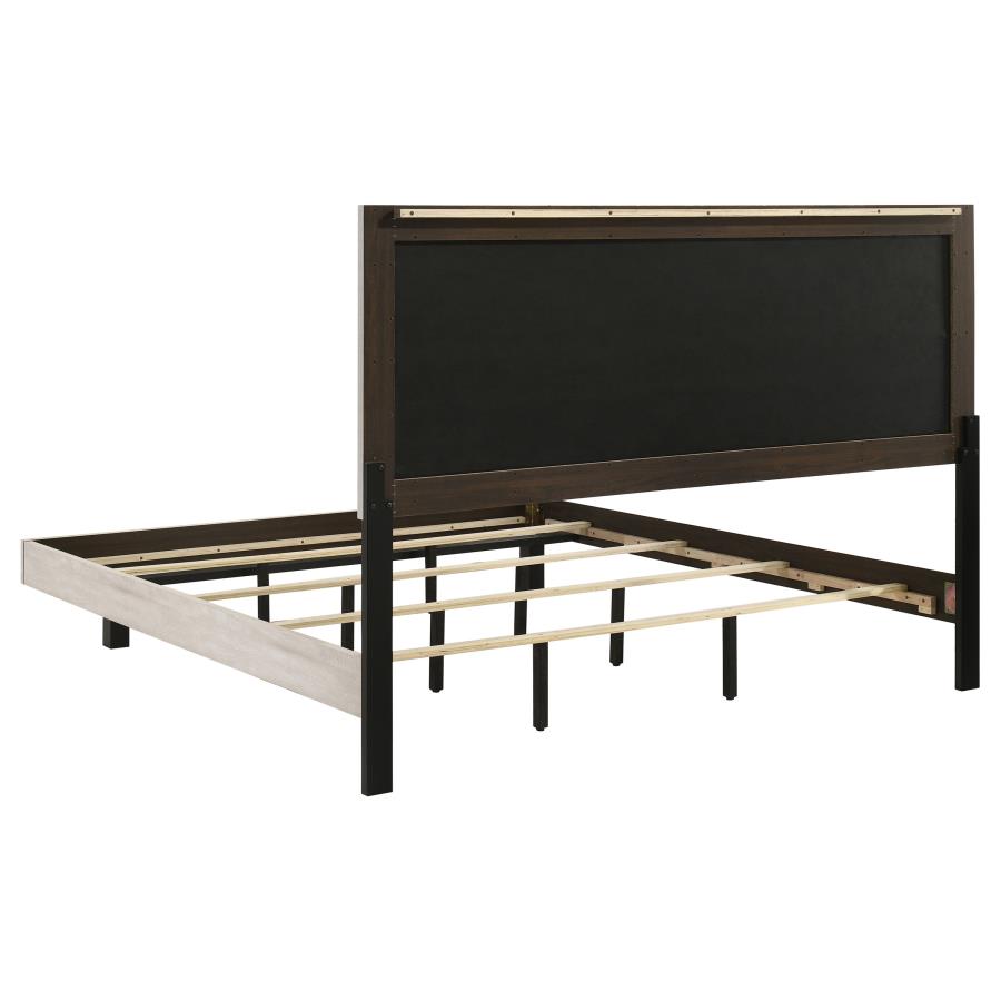 Trenton 54-inch Wood Eastern King Panel Bed Rustic Cream - Home & Sleep Outlet