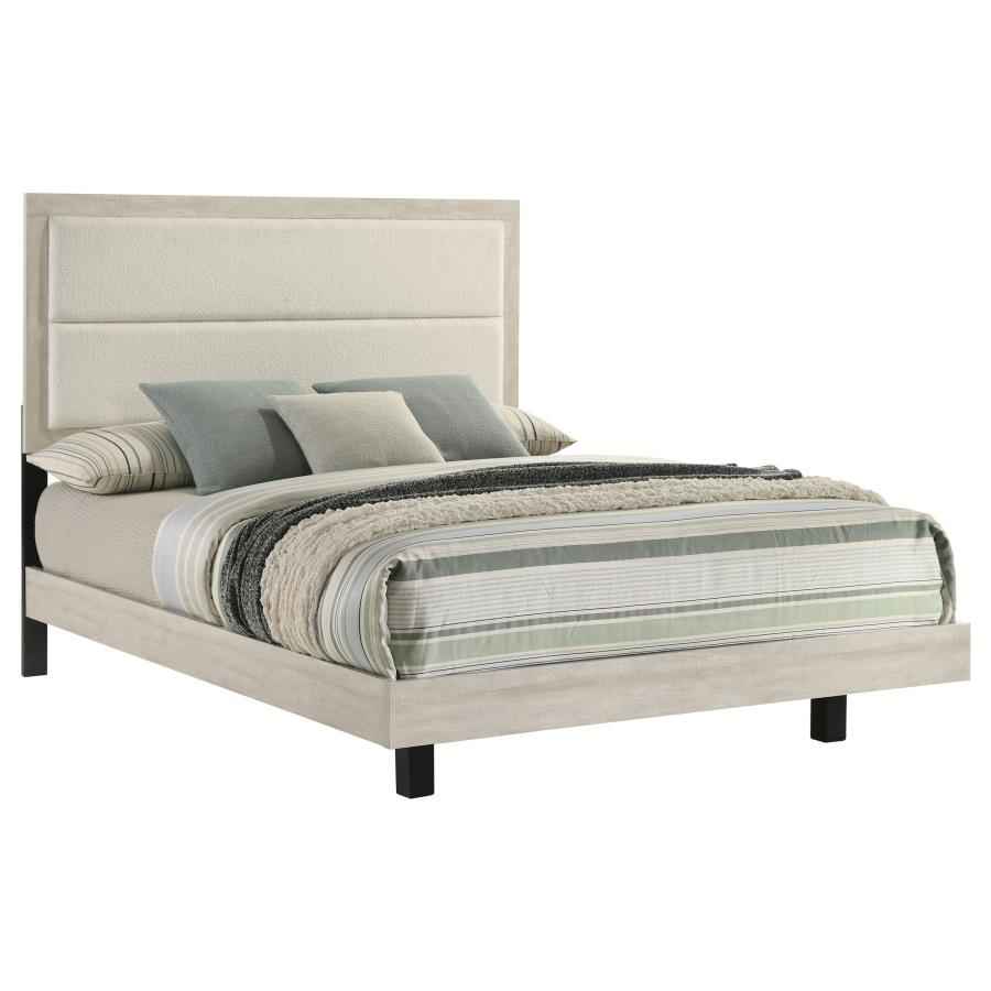 Trenton 54-inch Wood Queen Panel Bed Rustic Cream - Home & Sleep Outlet