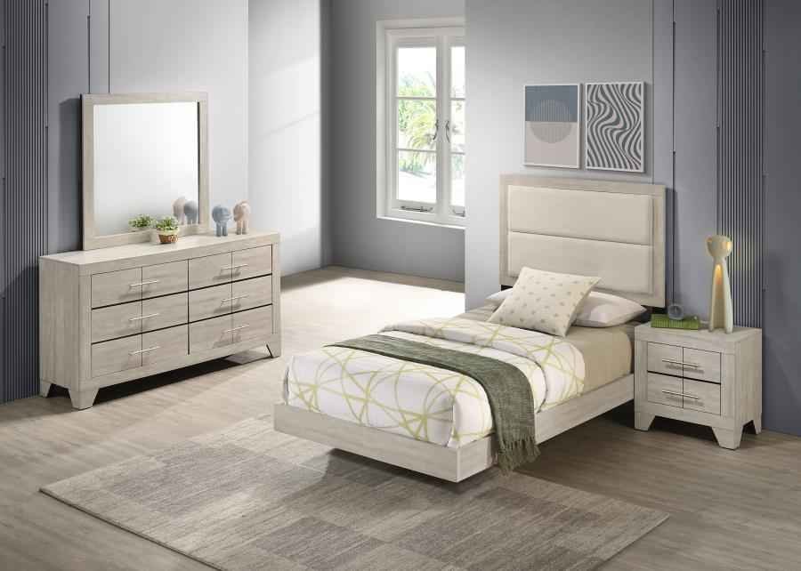 Trenton 4-piece Twin Bedroom Set Rustic Cream - Home & Sleep Outlet