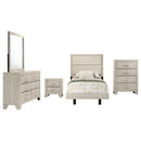 Trenton 5-piece Twin Bedroom Set Rustic Cream - Home & Sleep Outlet