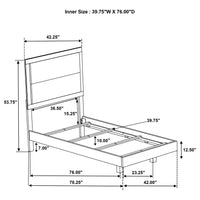 Trenton 54-inch Wood Twin Panel Bed Rustic Cream - Home & Sleep Outlet