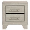 Trenton 2-drawer Nightstand Bedside Table Rustic Cream - Home & Sleep Outlet