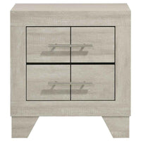 Trenton 2-drawer Nightstand Bedside Table Rustic Cream - Home & Sleep Outlet