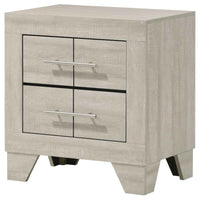 Trenton 2-drawer Nightstand Bedside Table Rustic Cream - Home & Sleep Outlet