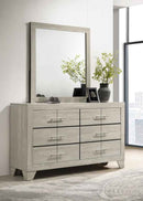 Trenton 6-drawer Bedroom Dresser With Mirror Rustic Cream - Home & Sleep Outlet