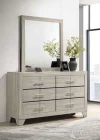 Trenton 6-drawer Bedroom Dresser With Mirror Rustic Cream - Home & Sleep Outlet