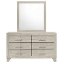 Trenton 6-drawer Bedroom Dresser With Mirror Rustic Cream - Home & Sleep Outlet