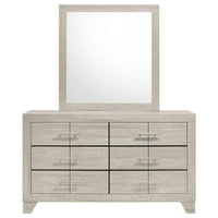 Trenton 6-drawer Bedroom Dresser With Mirror Rustic Cream - Home & Sleep Outlet