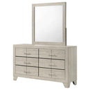 Trenton 6-drawer Bedroom Dresser With Mirror Rustic Cream - Home & Sleep Outlet