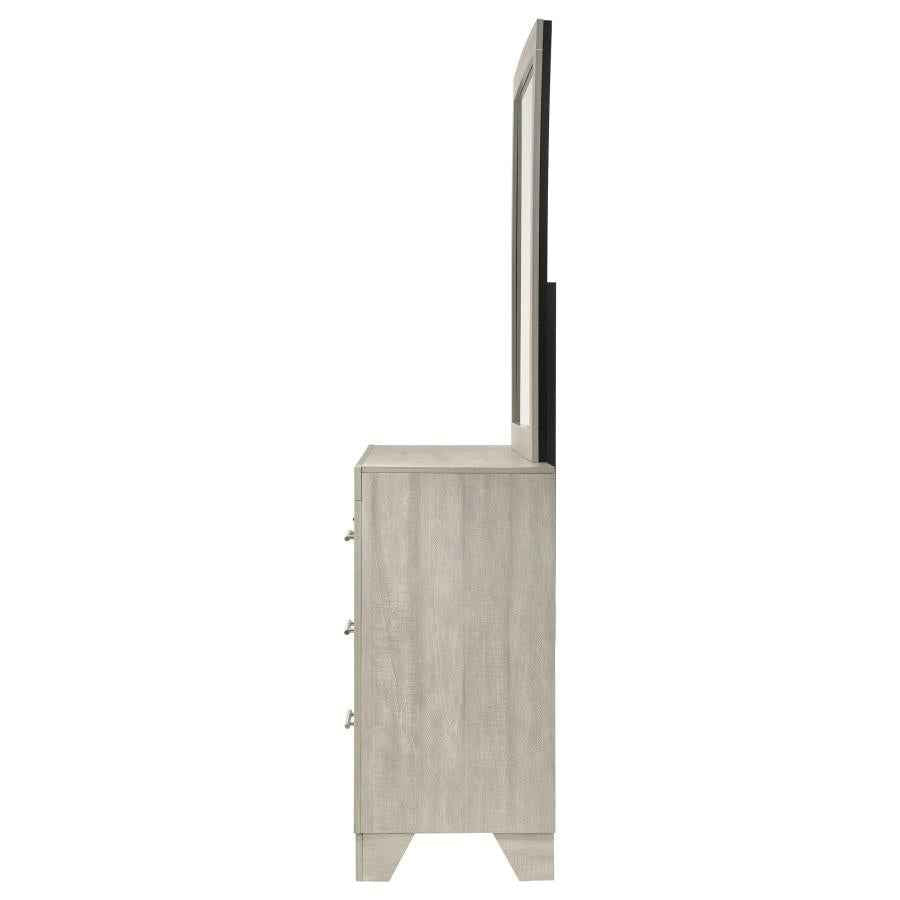 Trenton 6-drawer Bedroom Dresser With Mirror Rustic Cream - Home & Sleep Outlet