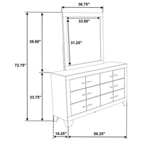 Trenton 6-drawer Bedroom Dresser With Mirror Rustic Cream - Home & Sleep Outlet