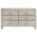 Trenton 6-drawer Bedroom Dresser Rustic Cream - Home & Sleep Outlet