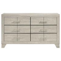 Trenton 6-drawer Bedroom Dresser Rustic Cream - Home & Sleep Outlet