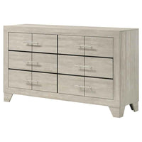 Trenton 6-drawer Bedroom Dresser Rustic Cream - Home & Sleep Outlet