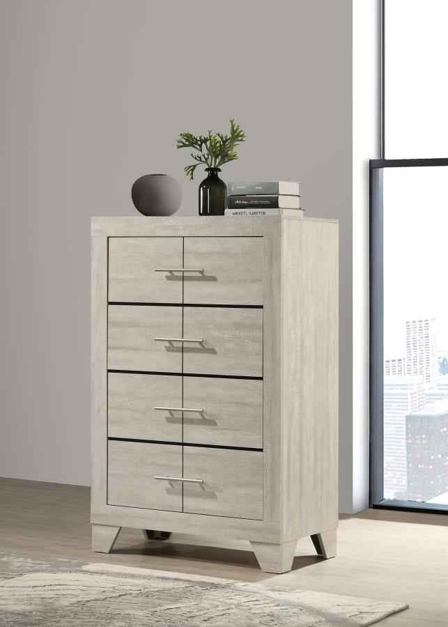 Trenton 4-drawer Bedroom Chest of Drawers Rustic Cream - Home & Sleep Outlet