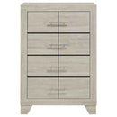 Trenton 4-drawer Bedroom Chest of Drawers Rustic Cream - Home & Sleep Outlet