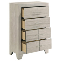 Trenton 4-drawer Bedroom Chest of Drawers Rustic Cream - Home & Sleep Outlet
