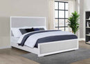 Gracemont 57-inch Eastern King Panel Bed Grey and White - Home & Sleep Outlet