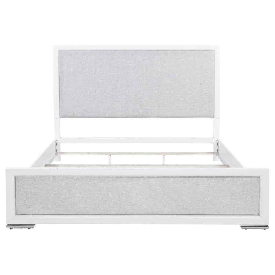 Gracemont 57-inch Eastern King Panel Bed Grey and White - Home & Sleep Outlet