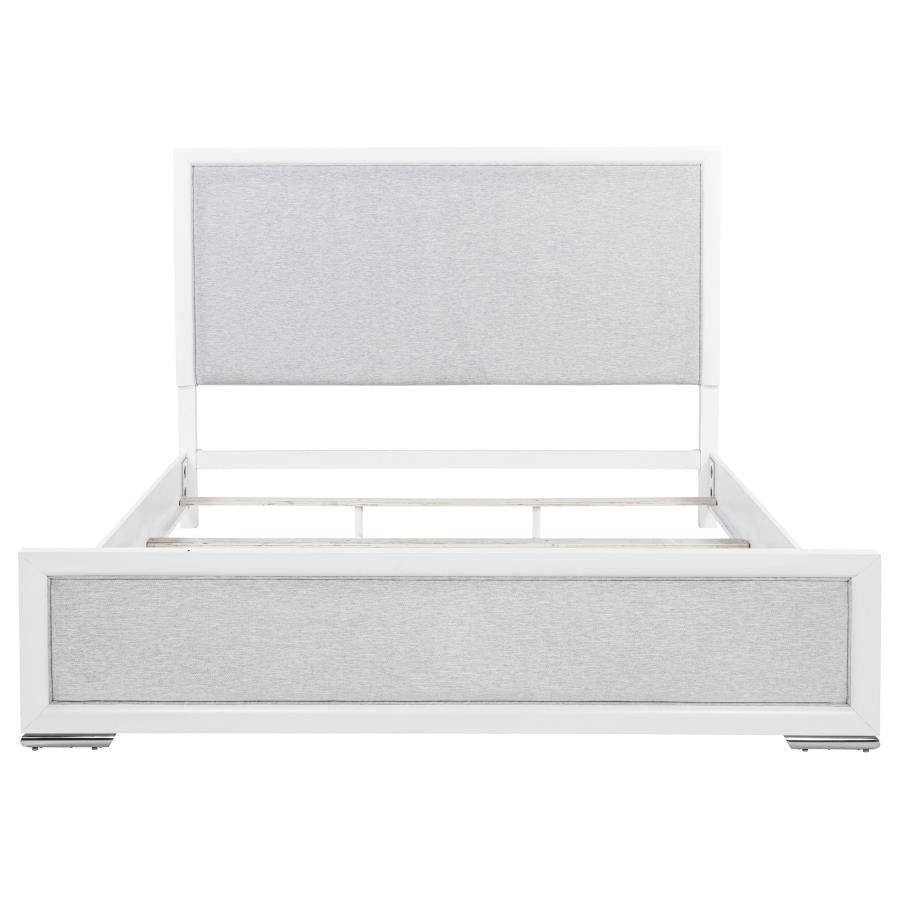 Home & Sleep Outlet - Gracemont 57-inch Eastern King Panel Bed Grey and White