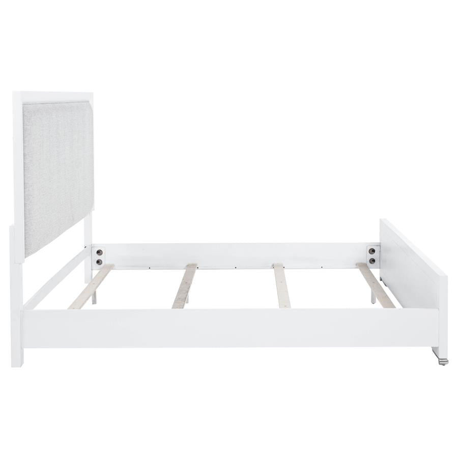 Home & Sleep Outlet - Gracemont 57-inch Eastern King Panel Bed Grey and White