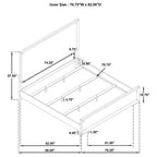 Home & Sleep Outlet - Gracemont 57-inch Eastern King Panel Bed Grey and White