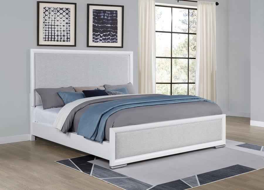 Gracemont 57-inch California King Panel Bed Grey and White - Home & Sleep Outlet