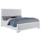 Home & Sleep Outlet - Gracemont 57-inch California King Panel Bed Grey and White