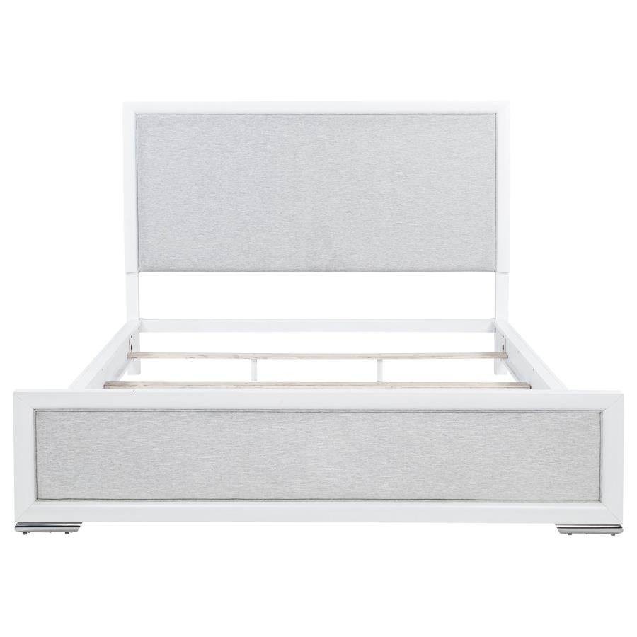 Home & Sleep Outlet - Gracemont 57-inch California King Panel Bed Grey and White