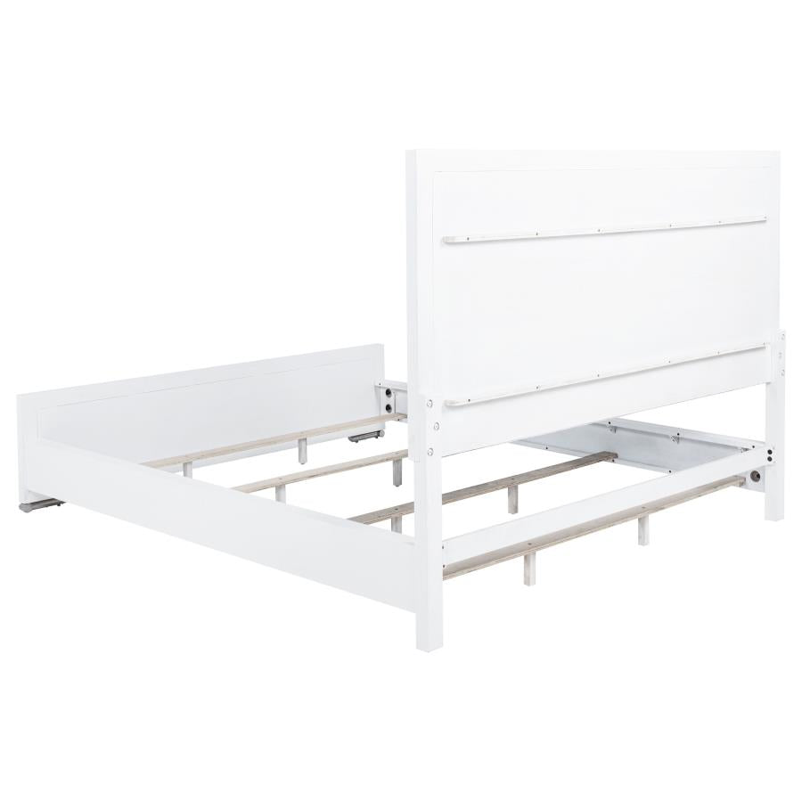 Home & Sleep Outlet - Gracemont 57-inch California King Panel Bed Grey and White