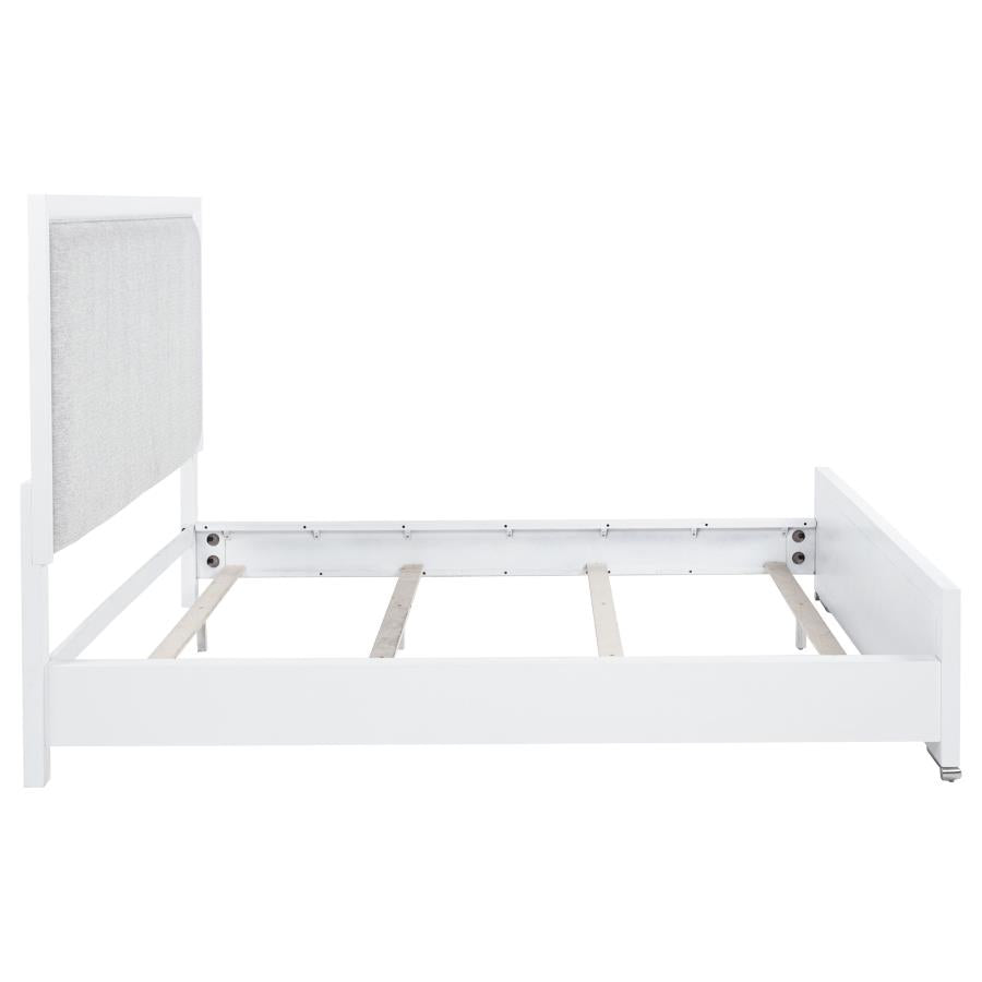 Home & Sleep Outlet - Gracemont 57-inch California King Panel Bed Grey and White