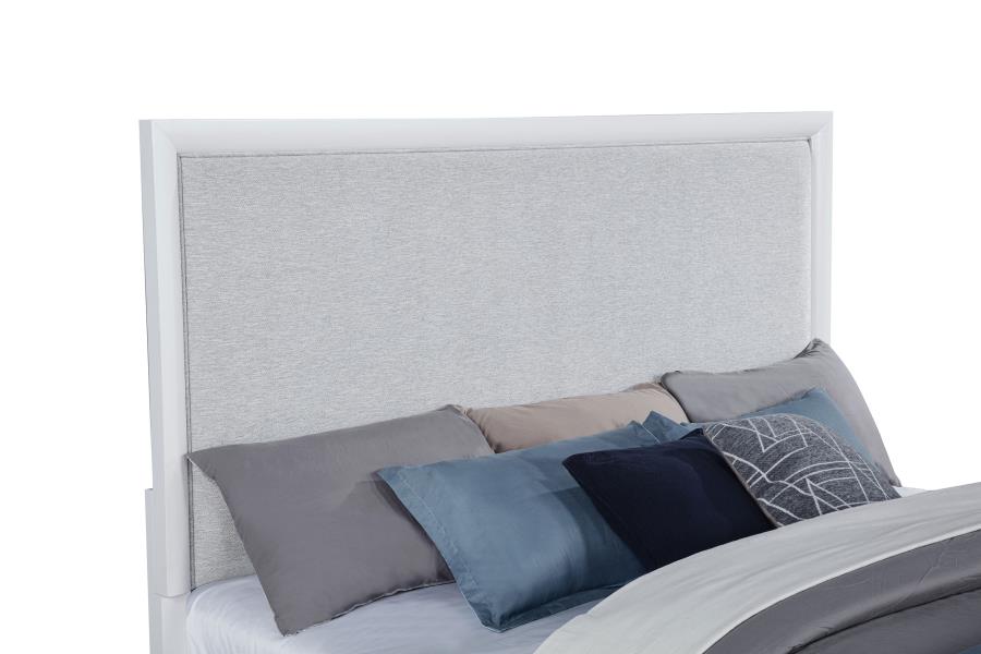 Home & Sleep Outlet - Gracemont 57-inch California King Panel Bed Grey and White